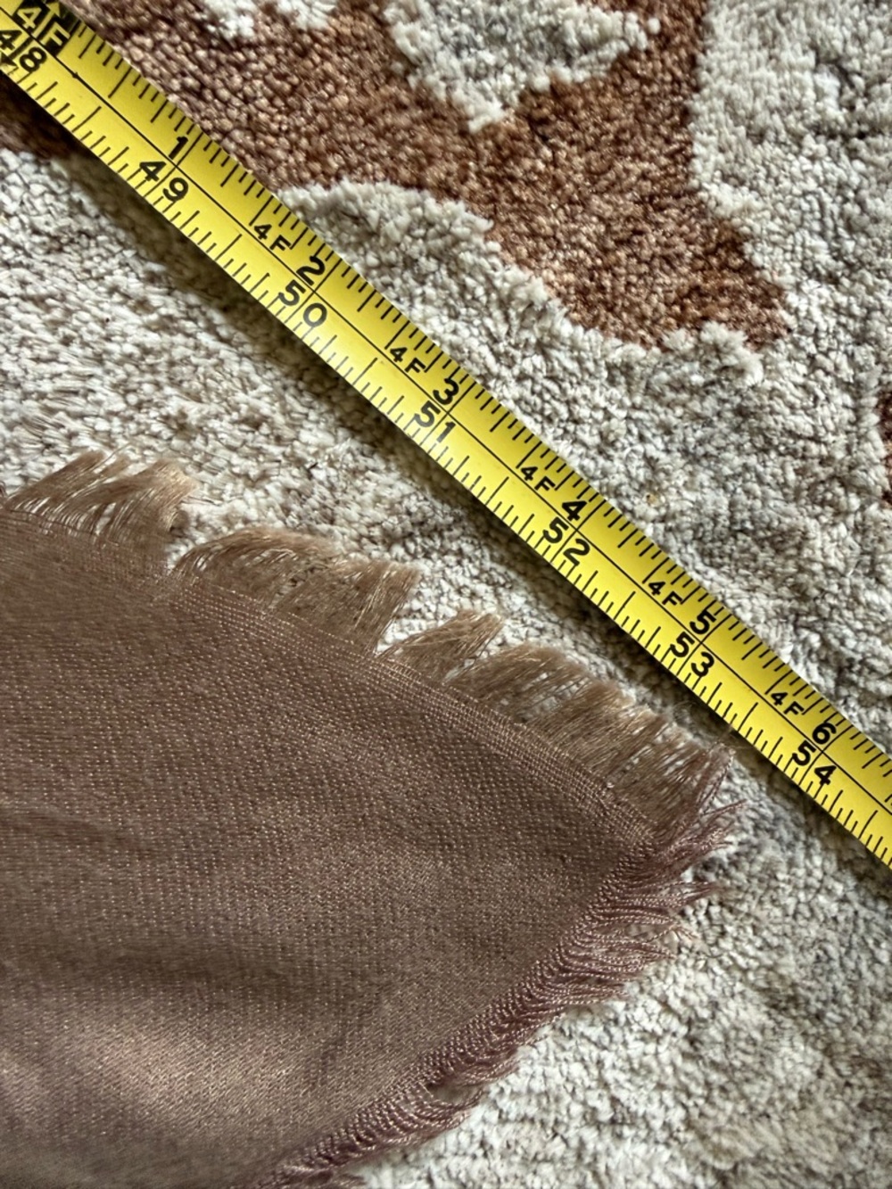 Louis Vuitton taupe Monogram large silk Shawl Scarf 57.5” x 53.5 - Picture 14 of 16